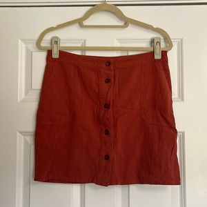 Rust colored Roolee skirt